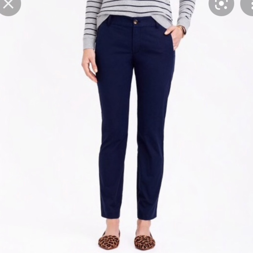 J Crew Frankie Ankle Pant Sz 12 Navy NWT
